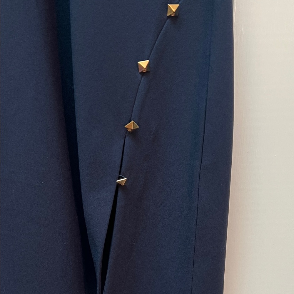 Michael Kors Navy Mini Dress with Gold Accents - Picture 3 of 4
